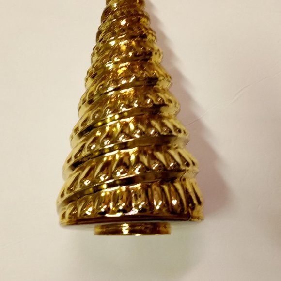 Old East Main Glass Tree Cone Tea-lamp Cover Christmas Anytime Vtge Collectible - Picture 2 of 4